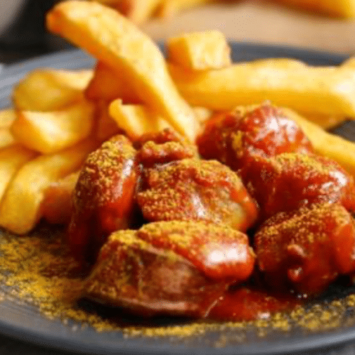 Currywurst mit Pommes frites