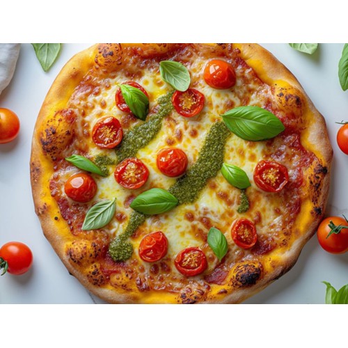 Pizza Kirschtomaten & Pesto