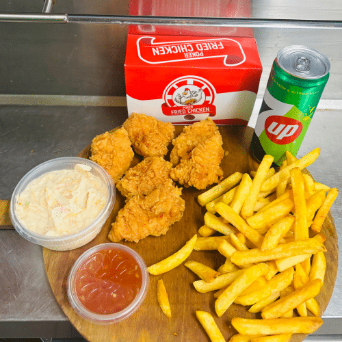 Single chicken deluxe menu