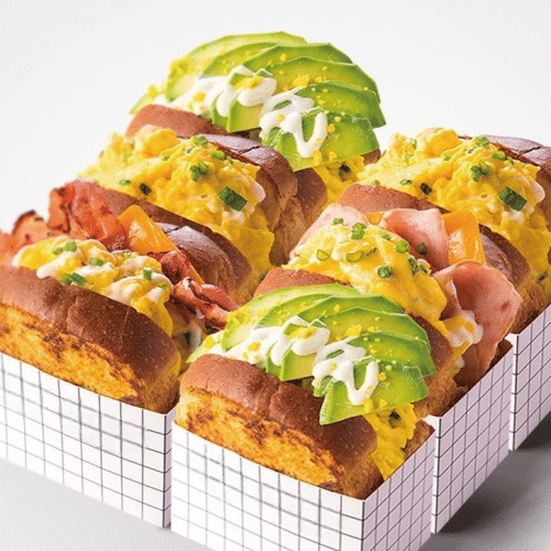 Avocado Lachs Eggdrop Sandwich