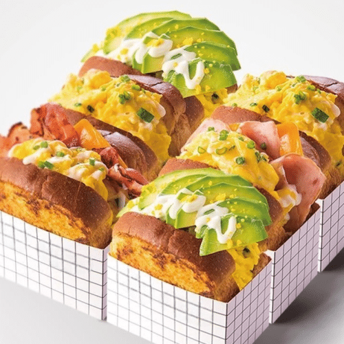 Avocado Salami ( Halal ) Eggdrop Sandwich