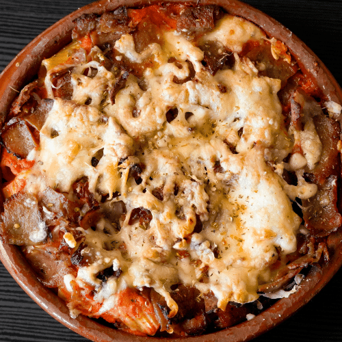 Maccheroni-Kalbfleisch