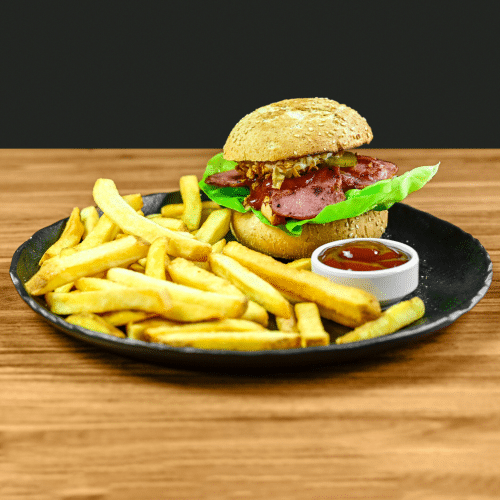 Chicken-BBQ-Burger Menü
