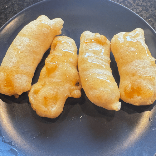 Gebackene Banane mit Honig