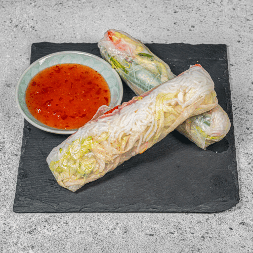 Sommerrollen mit Lachs (2 Stück)