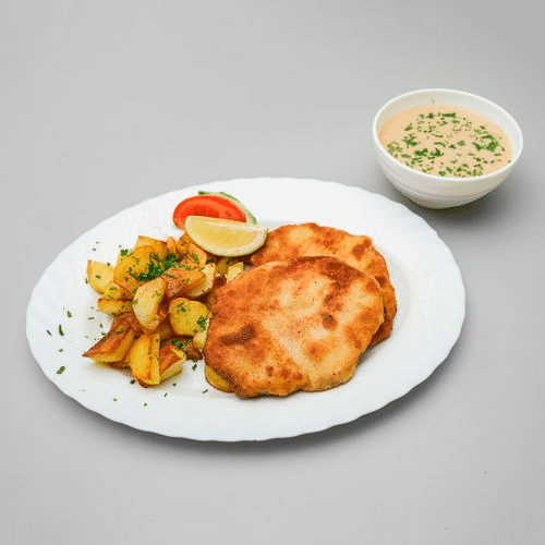 Schweineschnitzel mit Rahmsauce