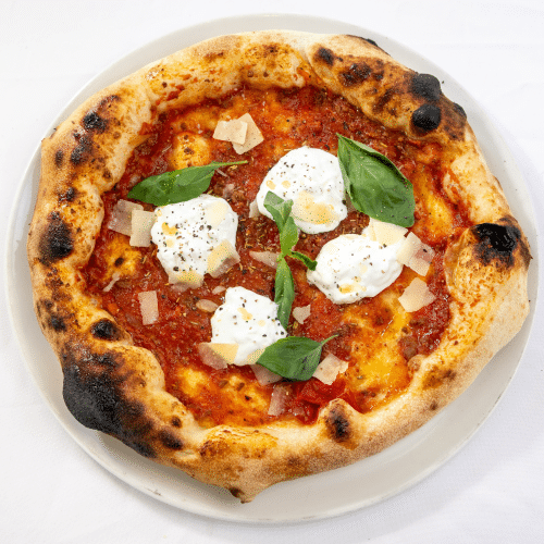 Pizza Stracciatella e Bolognese