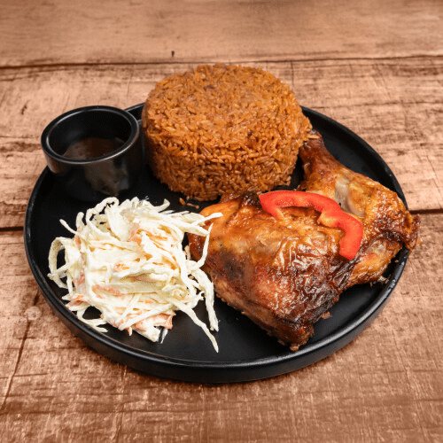 Jollof Rice und Chicken