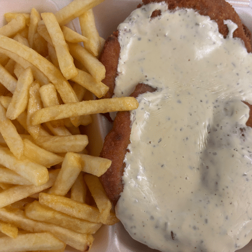 Schnitzel mit Sauce Bernaise