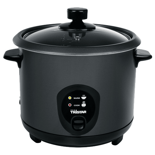Elektrischer Reiskocher Edelstahl schwarz 1,5ltr.
