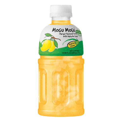 Mogu Mogu Mangogetränk mit Nata de Coco, 320ml (Einweg)
