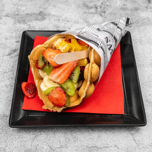 Dubai Bubble Waffel Früchte