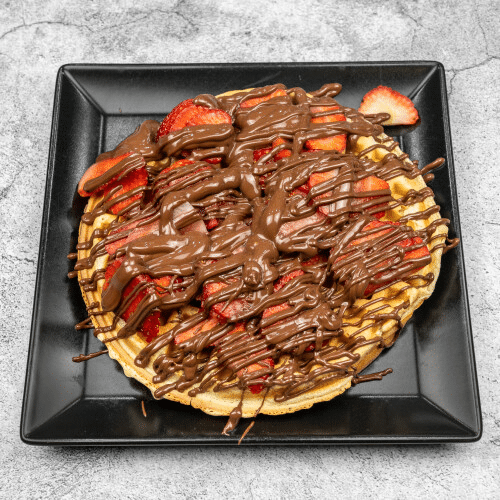 Waffel Nutella Erdbeere