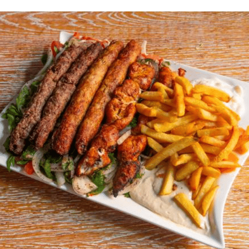 Gegrillter Fleisch Mix Teller