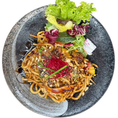 Udon Chicken Teriyaki (vegan)