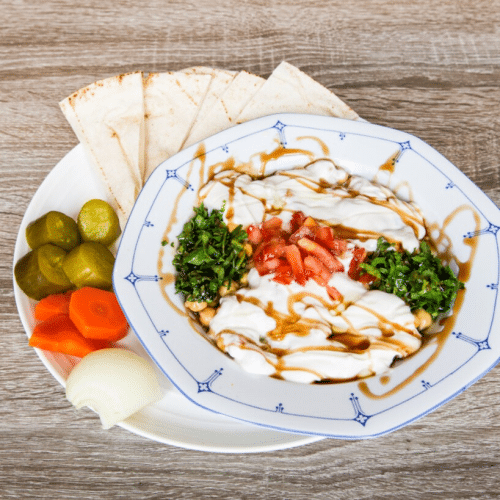 Gekochter Hummus mit Joghurt