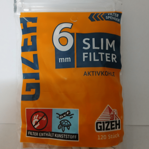 Gizeh Slim Filter Aktivkohle 6mm