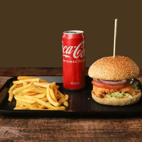 American Garlic Chicken Burger Menü