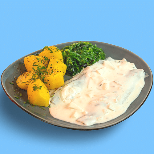 Sahnehering mit Salzkartoffeln