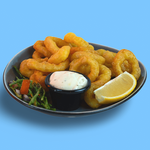 Tintenfischringe Snack
