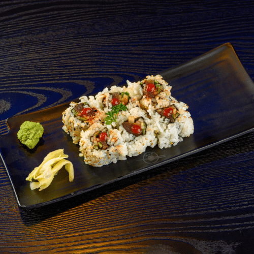Spicy Tuna Inside Out Roll (scharf)