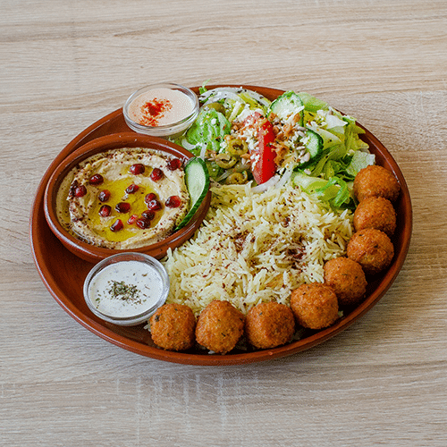 Falafel-Hummus Platte