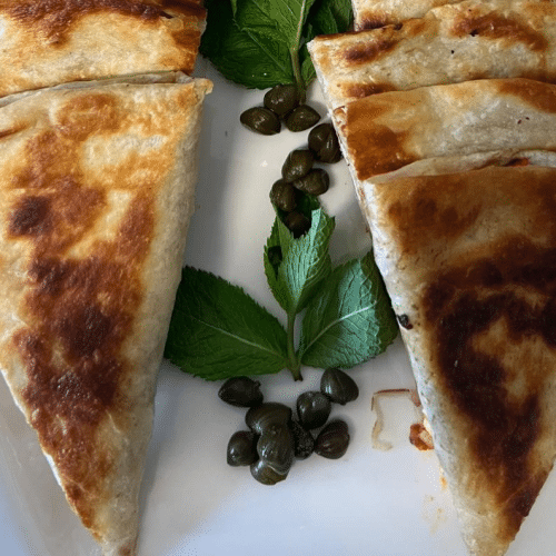 Auberginen Quesadilla