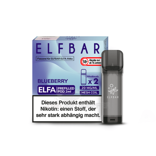 2x Elfbar Elfa Pod Blueberry 20 mg/ml