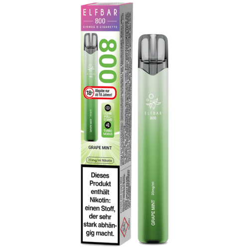 Elfbar 800 Einweg E-Zigarette Grape Mint 20 mg/ml