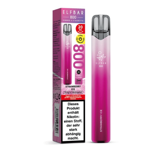 Elfbar 800 Einweg E-Zigarette Strawberry Ice 20 mg/ml