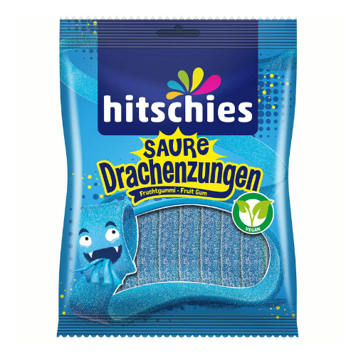 Hitschler hitschies Saure Drachenzungen Blau vegan 125g