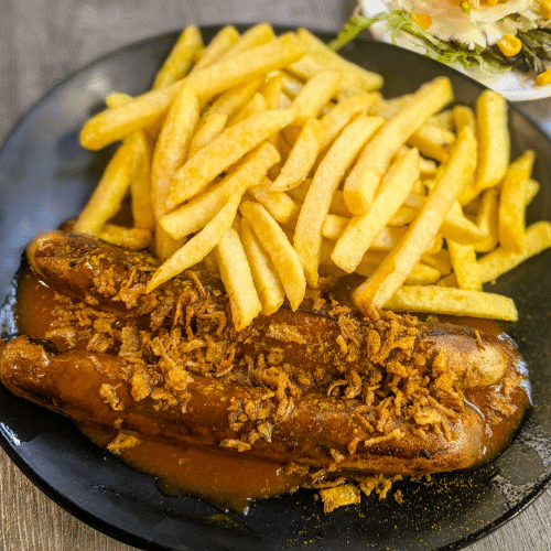 Doppelte Currywurst (Schweinefleisch)