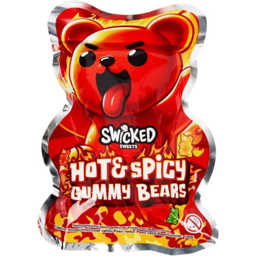 Swicked Hot & Spicy Gummy Bears 100g