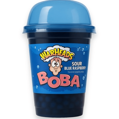 Warheads Bubble Tea - Sour Blue Raspberry