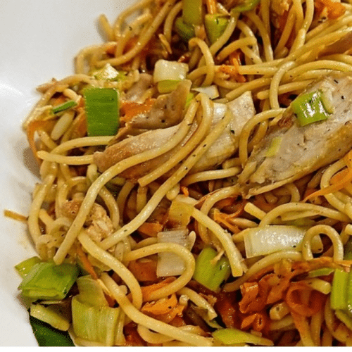 Chinanudeln mit Huhn