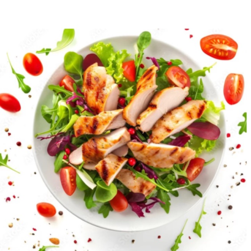 Salat mit Putenstreifen