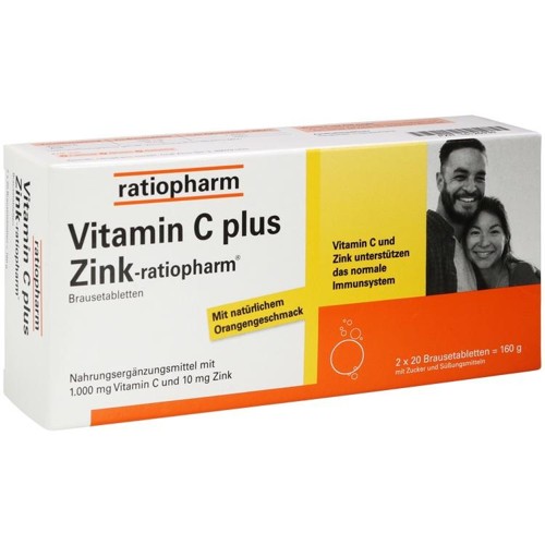 Vitamin C plus Zink-ratiopharm Brausetabletten 40 Stück