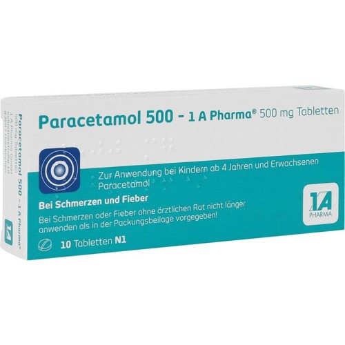 Paracetamol 500 - 1 A Pharma 10 Stück