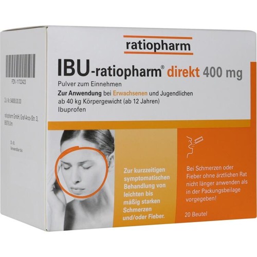 IBU-ratiopharm direkt 400 mg Pulver zum Einnehmen 20 Stück