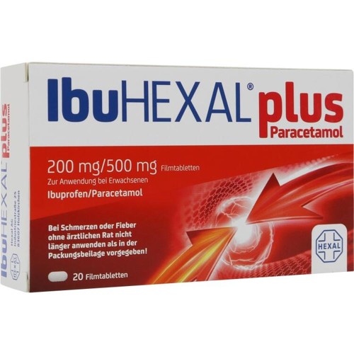 IbuHEXAL plus Paracetamol 200 mg/500 mg FTA 20 Stück