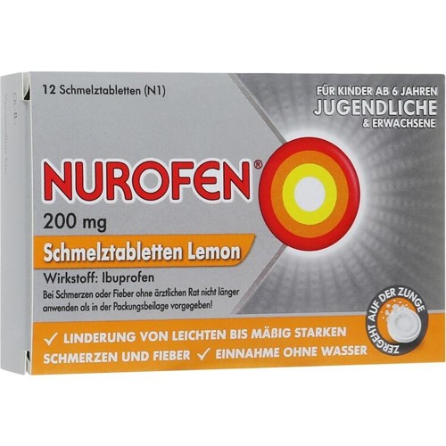 Nurofen 200 mg Schmelztabletten Lemon 12 Stück