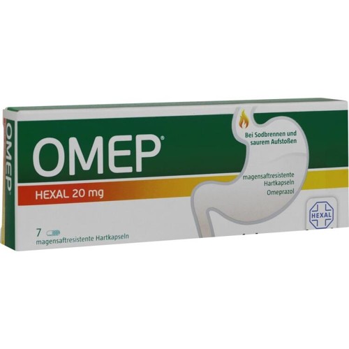 OMEP HEXAL 20mg magensaftresistente Hartkapseln 7 Stück