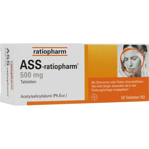 ASS-ratiopharm 500 mg 50 Stück