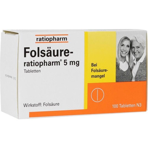 Folsäure-ratiopharm 5 mg 100 Stück