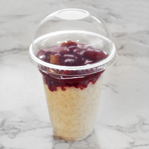 Milchreis mit rote Grütze