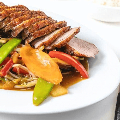 Ente mit acht Kostbarkeiten (scharf)