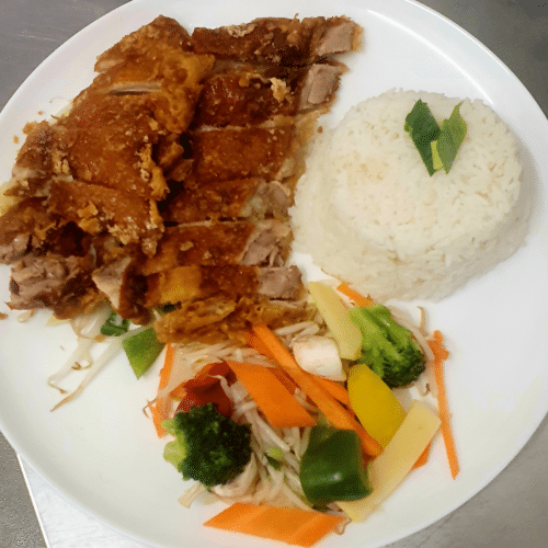 Ente mit Erdnusssauce