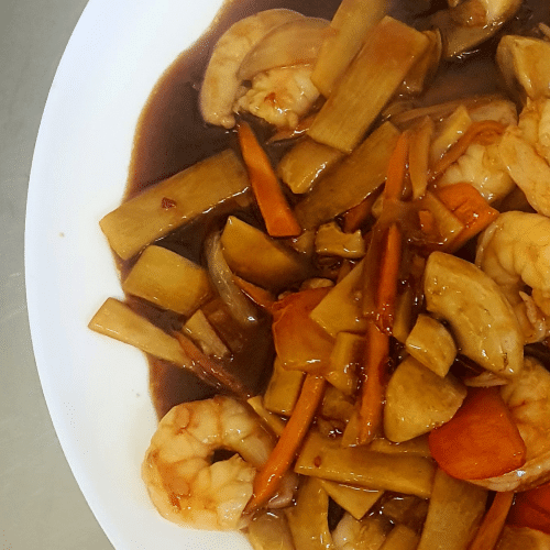 Garnelenn gebraten Chop Suey