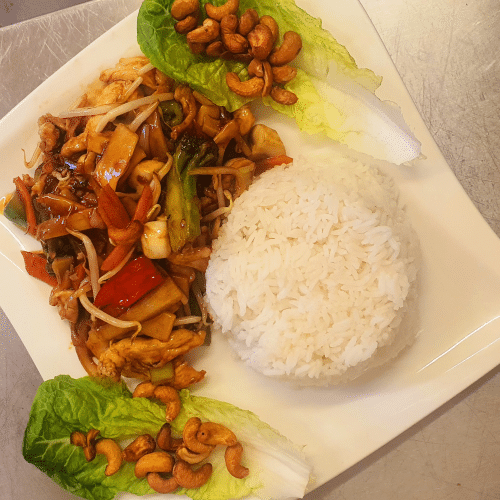 Hühnerfleisch gebraten Cashew