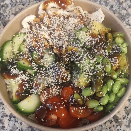 Japanischer chicken Bowl (Halal)